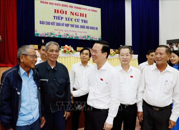 Chủ tịch nước Võ Văn Thưởng tiếp xúc cử tri tại Đà Nẵng -0