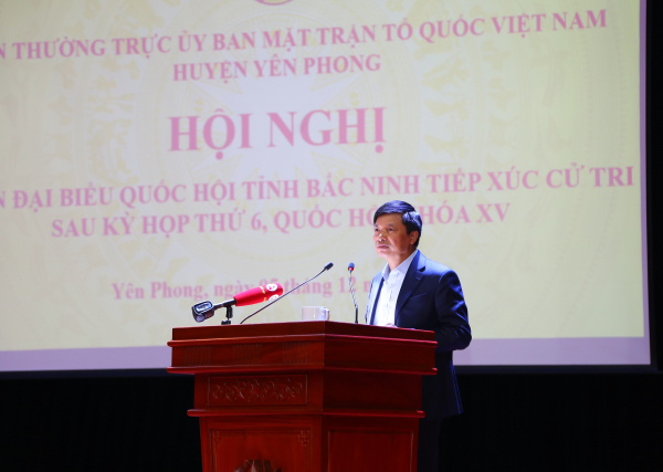 Thứ trưởng Trần Quốc Tỏ tiếp xúc cử tri huyện Yên Phong, Bắc Ninh -0