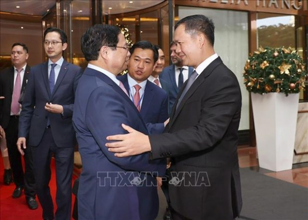 Cambodian PM wraps up official trip to Vietnam -0