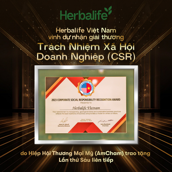 Herbalife Việt Nam lần thứ 6 liên tiếp nhận Giải thưởng CSR -0