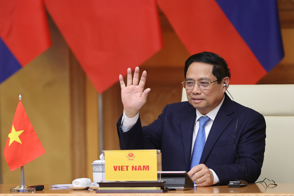 Thủ tướng Phạm Minh Chính dự Hội nghị Cấp cao Hợp tác Mekong-Lan Thương -0