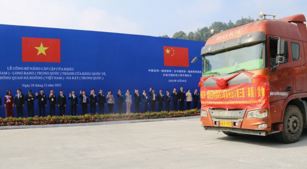 Cửa khẩu Trà Lĩnh-Long Bang chính thức nâng cấp thành cửa khẩu quốc tế -0