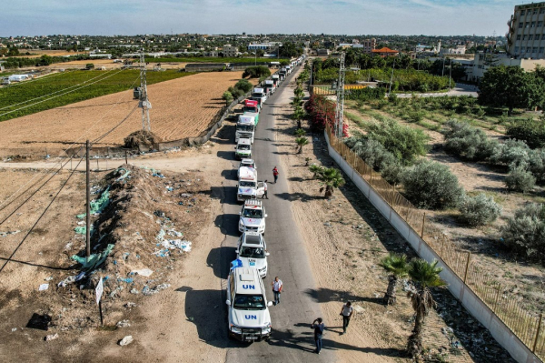 Đoàn xe LHQ ở Dải Gaza trúng đạn của quân đội Israel -0