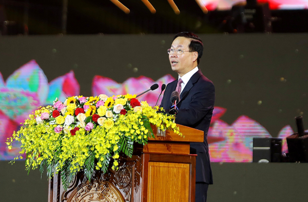 Chủ tịch nước Võ Văn Thưởng dự Lễ kỷ niệm 20 năm thành lập tỉnh Hậu Giang -0