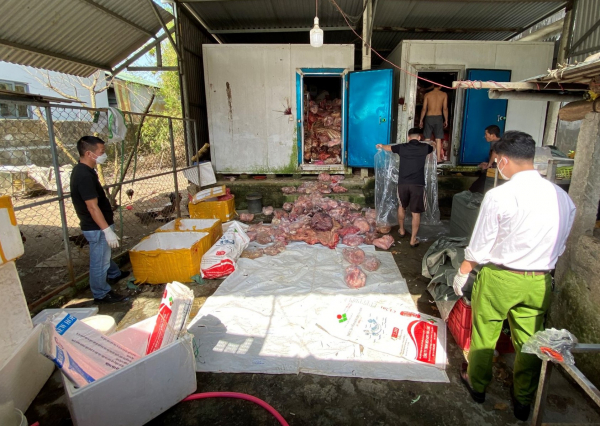 Phát hiện nhiều vi khuẩn sinh độc tố trong 3 tấn thịt lợn đông lạnh chờ bán dịp Tết -0