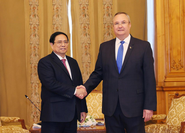 Thủ tướng Phạm Minh Chính hội kiến Tổng thống Romania Klaus Iohannis -0