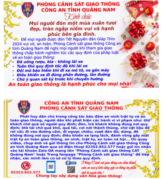 Ấn tượng về tấm thiệp chúc mừng năm mới của CSGT Quảng Nam -0