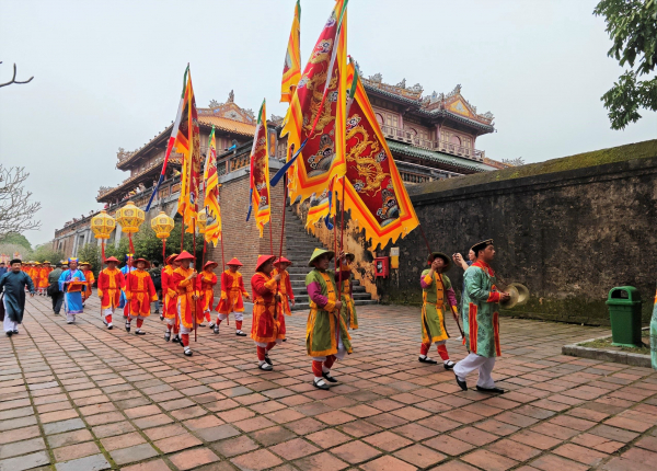 Tái hiện nghi lễ dựng nêu đón Tết trong Hoàng cung của triều Nguyễn  -0