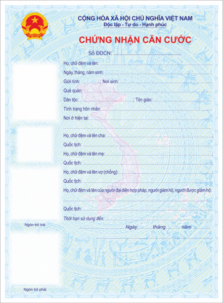 Bộ Công an đề xuất mẫu thẻ căn cước và mẫu giấy chứng nhận căn cước -0