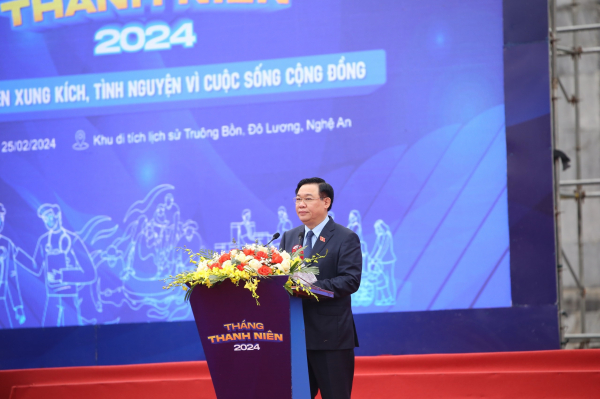 Chủ tịch Quốc hội Vương Đình Huệ dự Lễ khởi động Tháng Thanh niên năm 2024 và Tết trồng cây xuân Giáp Thìn -0