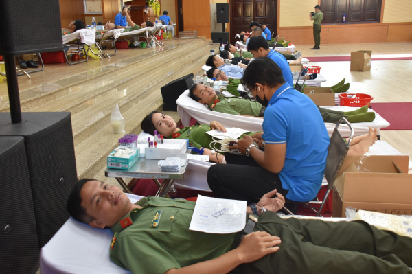 Công an tỉnh Bà Rịa-Vũng Tàu tổ chức Ngày hội hiến máu tình nguyện năm 2024 -1
