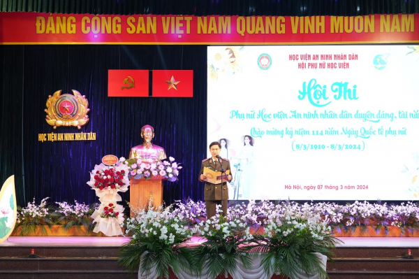 Tưng bừng Hội thi phụ nữ Học viện ANND duyên dáng, tài năng -0