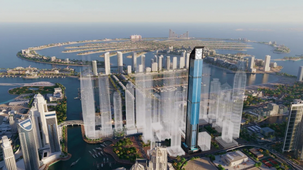 Xây tháp đồng hồ cao nhì thế giới ở Dubai -0