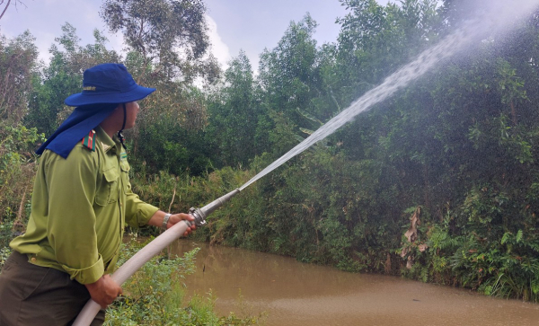 Công an tỉnh Sóc Trăng phối hợp tốt phòng chống cháy rừng -0