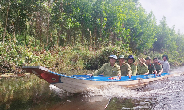 Công an tỉnh Sóc Trăng phối hợp tốt phòng chống cháy rừng -1