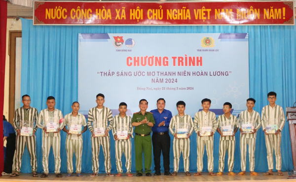 Trại giam Xuân Lộc giao lưu thắp sáng ước mơ thanh niên hoàn lương năm 2024 -0