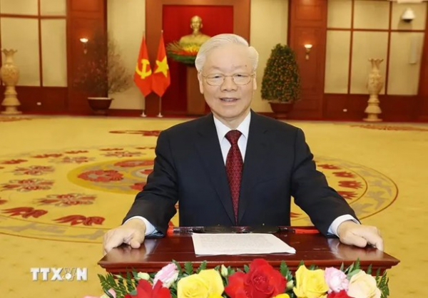 Party leader of Vietnam extends New Year greetings to Laos, Cambodia -0