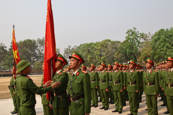 Trung đoàn CSCĐ Tây Bắc luyện tập diễu binh tham gia lễ kỷ niệm Chiến thắng Điện Biên Phủ -1
