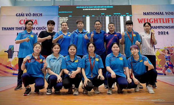 Đội tuyển Cử tạ CAND đạt thành tích cao tại Giải vô địch Cử tạ thanh, thiếu niên quốc gia -0