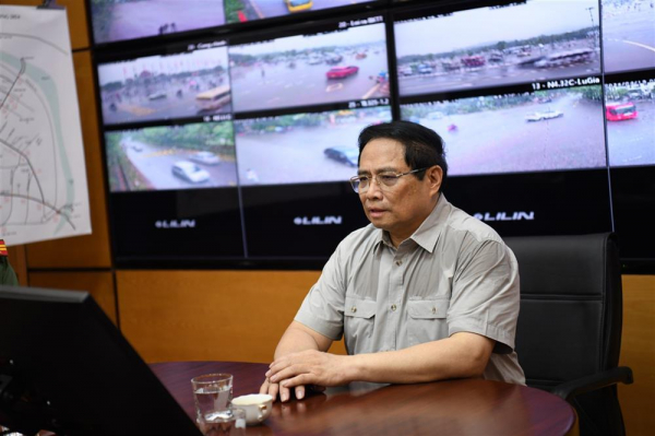 PM Pham Minh Chinh visits Phu Tho Provincial Police Command Information Center -0