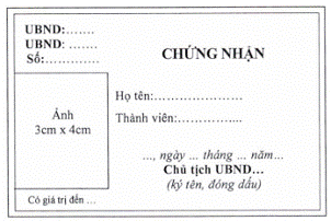 Mẫu giấy chứng nhận của lực lượng tham gia bảo vệ ANTT ở cơ sở -0