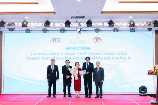 AFC công nhận Trung tâm y học thể thao Vinmec xuất sắc theo chuẩn AFC -0