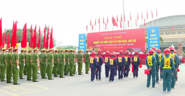 Ninh Bình: Hội thi nghiệp vụ chữa cháy và cứu nạn, cứu hộ năm 2024 -0