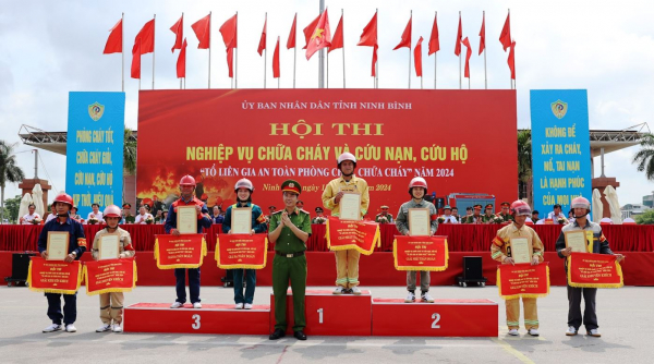 Ninh Bình: Hội thi nghiệp vụ chữa cháy và cứu nạn, cứu hộ năm 2024 -3