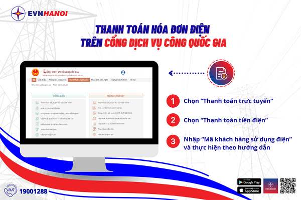 100% khách hàng ở Hà Nội thanh toán tiền điện không dùng tiền mặt -0