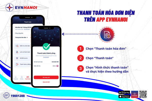 100% khách hàng ở Hà Nội thanh toán tiền điện không dùng tiền mặt -2