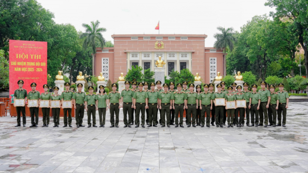 Sôi nổi Hội thi Chủ nhiệm trung đội giỏi tại Học viện ANND -0