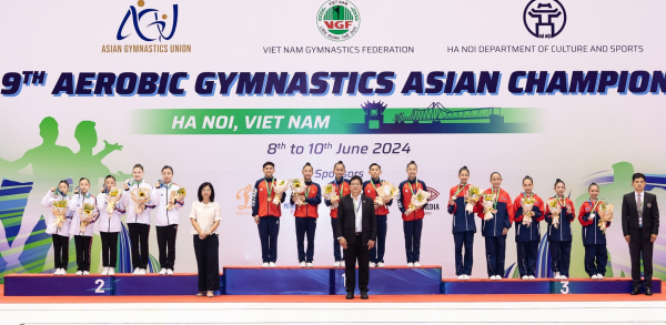 Việt Nam dẫn đầu toàn đoàn tại Giải vô địch Thể dục Aerobic Châu Á lần thứ 9 -0