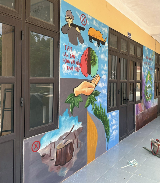 Ấn tượng hoạt động vẽ tranh cổ động bảo vệ rừng trong trường học tại Quảng Nam -0