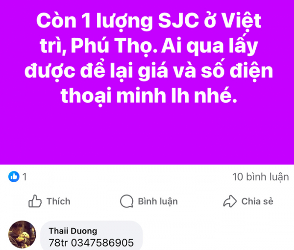 Nở rộ “chợ vàng online”: Tiềm ẩn quá nhiều rủi ro -0