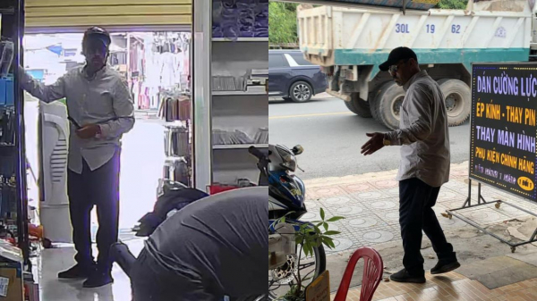 Một người nước ngoài “ảo thuật” rút xấp tiền của chủ cửa hàng đồ điện -0