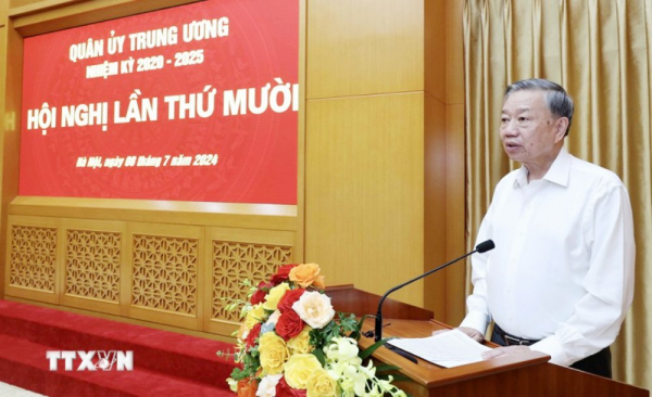 Chủ tịch nước và Thủ tướng Chính phủ dự Hội nghị Quân ủy Trung ương -0