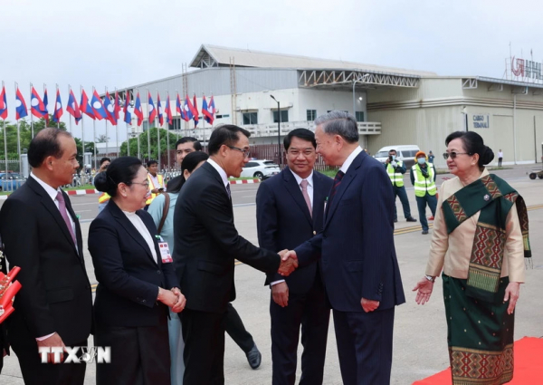 Chủ tịch nước Tô Lâm bắt đầu chuyến thăm cấp Nhà nước tới CHDCND Lào -0