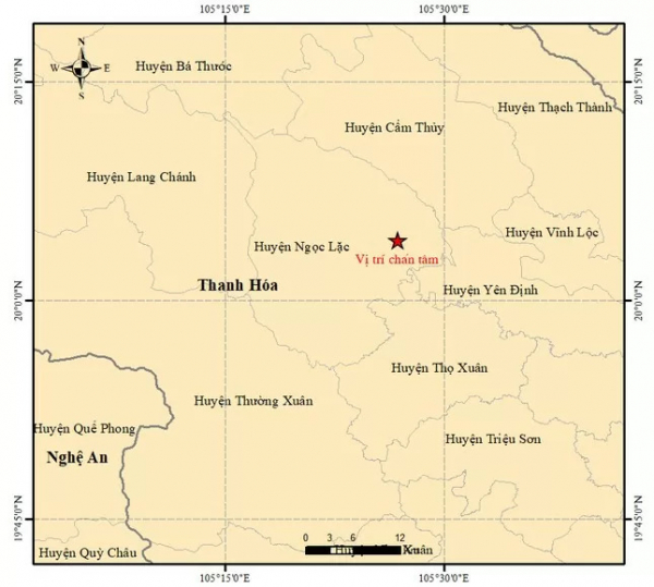 Thanh Hóa: Động đất hơn 4,1 độ gây rung lắc mạnh -0