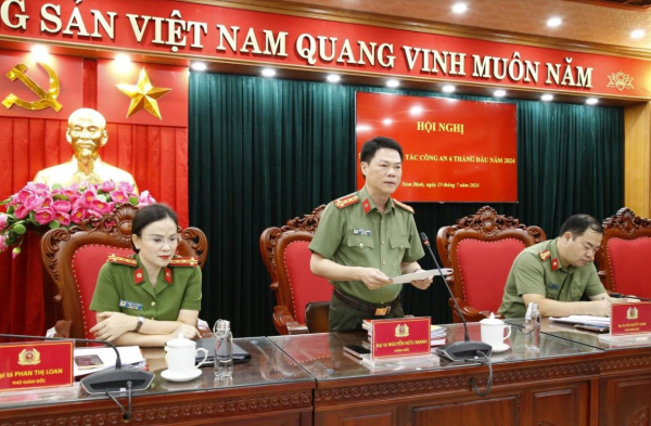 Công an tỉnh Nam Định tổ chức Hội nghị sơ kết 6 tháng đầu năm -0