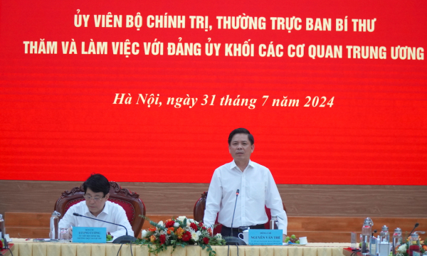 Thường trực Ban Bí thư làm việc với Đảng uỷ Khối các cơ quan Trung ương -0