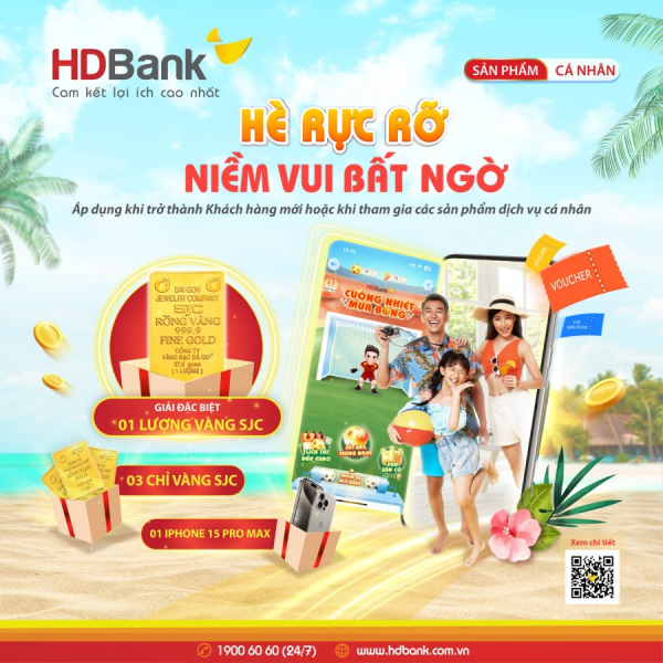 HDBank thưởng vàng SJC cho khách hàng sử dụng dịch vụ -0