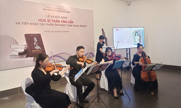Tiếp nhận bản nhạc về bức tranh “Em Thuý” và ra mắt sách về danh hoạ Trần Văn Cẩn  -0