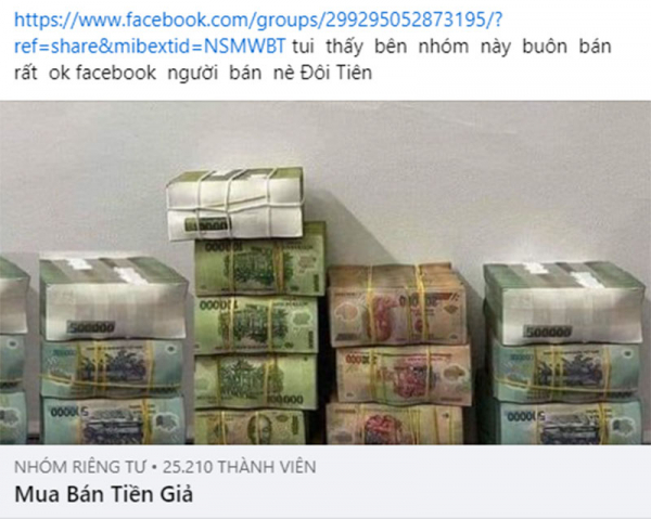 Đi “chợ” tiền giả online -0