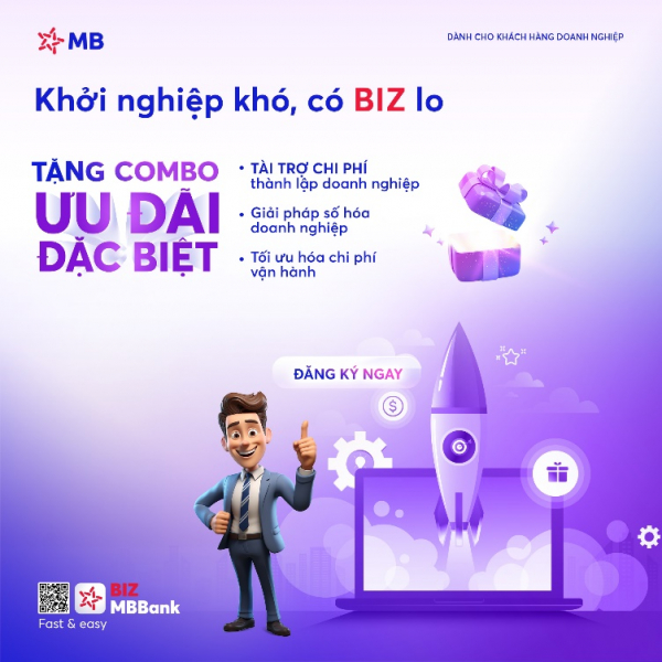 Tài trợ 100% phí thành lập doanh nghiệp, BIZ MBBank giúp SME tối ưu hóa chi phí -0