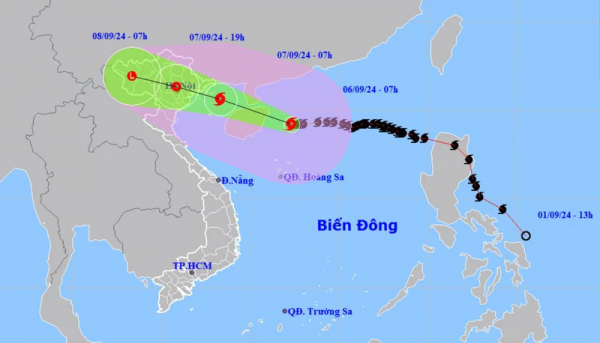 Siêu bão Yagi đang cách Quảng Ninh 600km, dự kiến đổ bộ vào các tỉnh ven biển Bắc Bộ -0