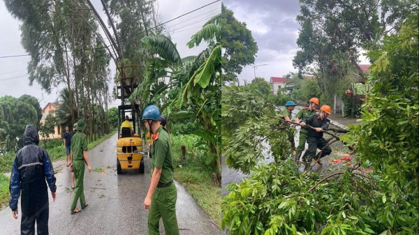 Công an tỉnh Hải Dương cùng nhân dân khắc phục hậu quả cơn bão số 3 -0