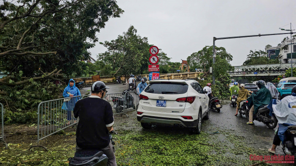 Nước sông Hồng dâng cao, Hà Nội cấm cầu Long Biên -0