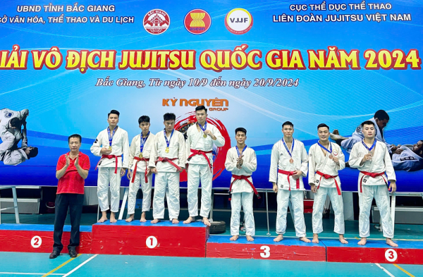 Đoàn Jujitsu CAND giành thành tích cao tại giải Vô địch Jujitsu quốc gia năm 2024 -0