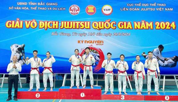 Đoàn Jujitsu CAND giành thành tích cao tại giải Vô địch Jujitsu quốc gia năm 2024 -0