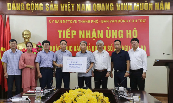 Hải Phòng: Tiếp nhận 01 tỷ đồng từ Hội đồng hương Hải Phòng tại Hà Nội khắc phục bão số 3 -0